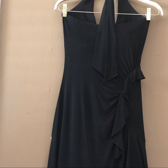 BCBGMAXAZRIA Halter Ruffle Cocktail Dress - Picture 5 of 8